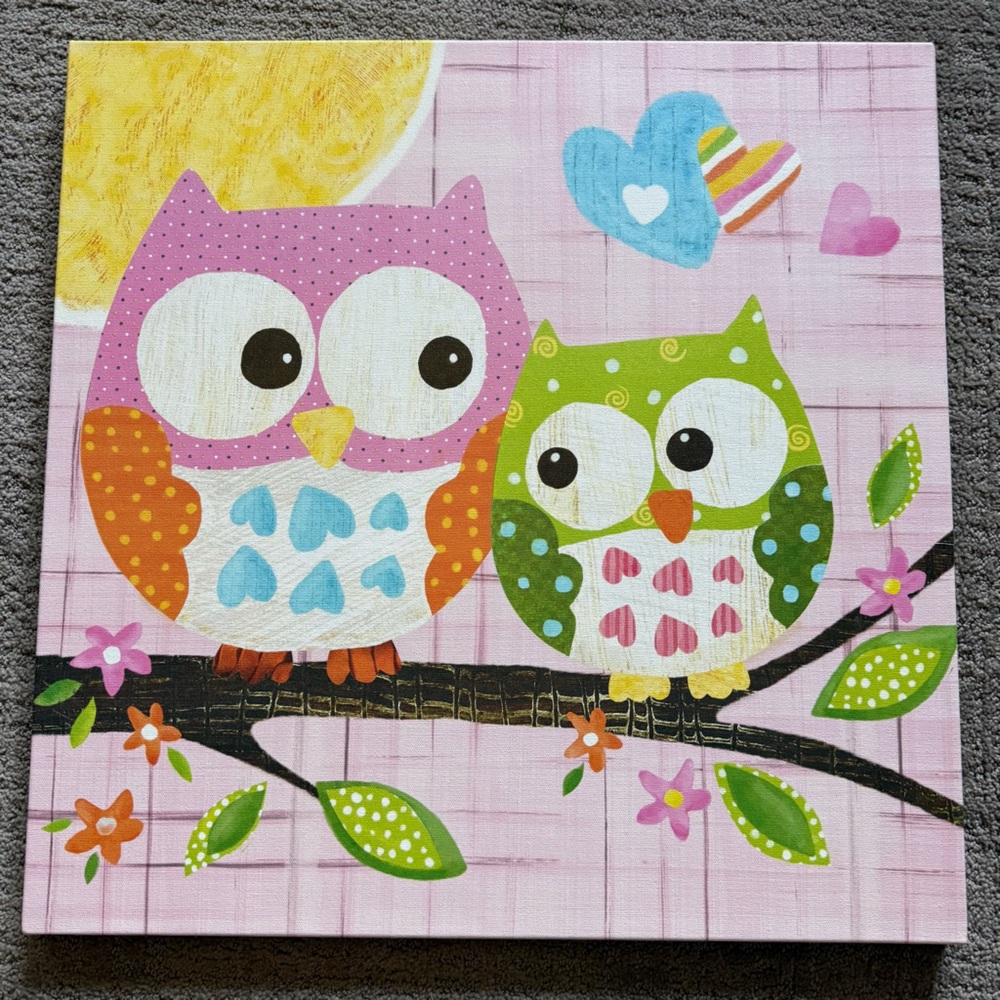 Oopsy Daisy Too Love 'N Nature Owl Pair Canvas Wall Art